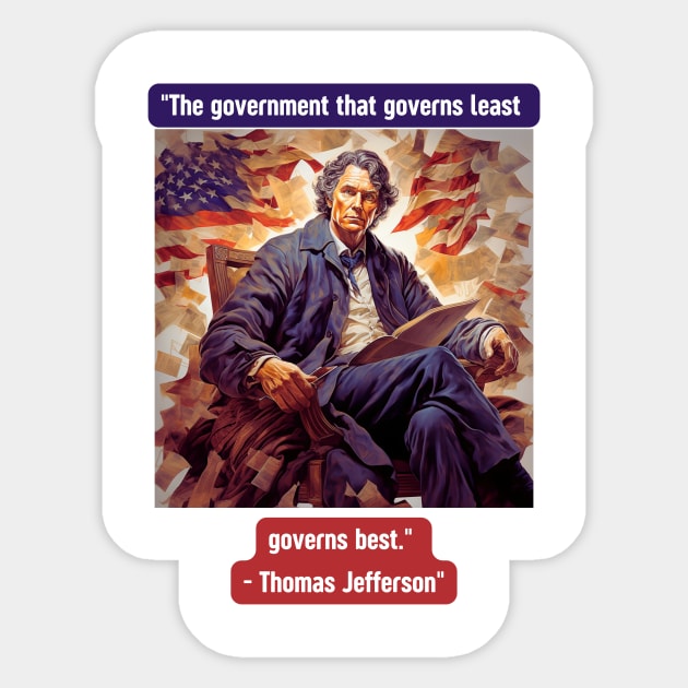 "The government that governs least governs best." - Thomas Jefferson Sticker by St01k@